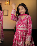 MOST PICKED GEORGETTE EMBROIDERY SEQUENCE WORK KID’S GOWN WITH DUPATTA RANI
