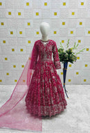 MOST PICKED GEORGETTE EMBROIDERY SEQUENCE WORK KID’S GOWN WITH DUPATTA RANI