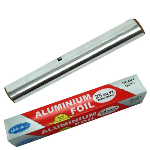 Aluminum Foil Roll 300mm Width (25 SQ) Ft Heavy Duty Aluminum Foil Wrap Commercial Foil Wrap for Food Service Industry