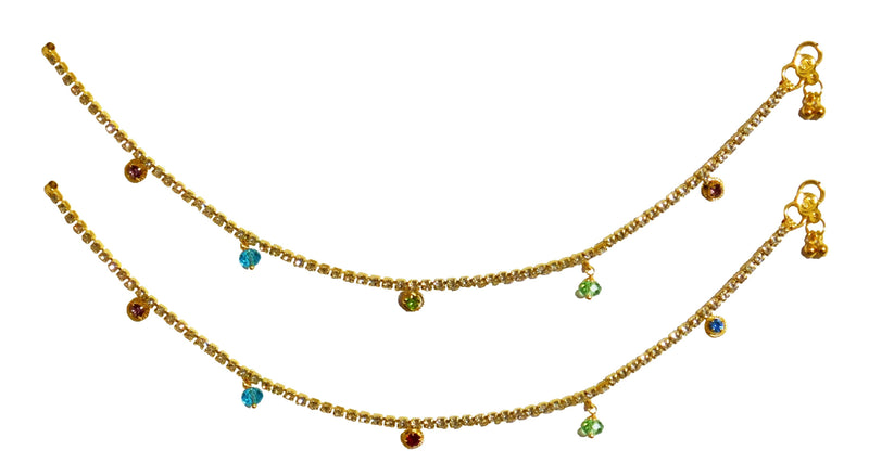 Pauju Anklet Multi Color Stoned