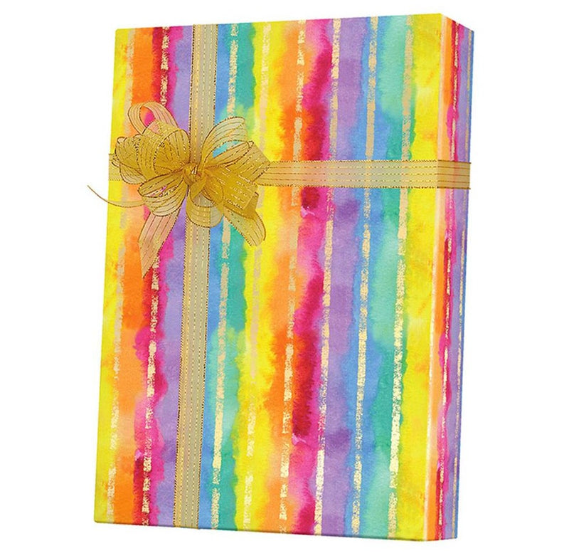 Gift Wraps 17.5 Sq Ft Rainbow Stripes