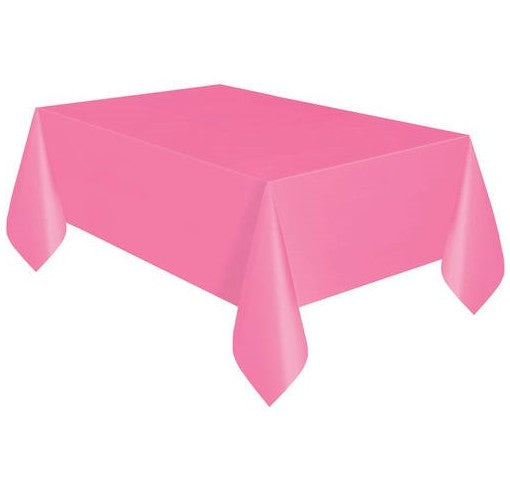 Plastic Table Cloth Pink Rectangle