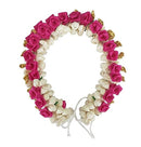 Majik Juda Flowers Hair Accessories Flowers Gajra For Women (Dark Pink)