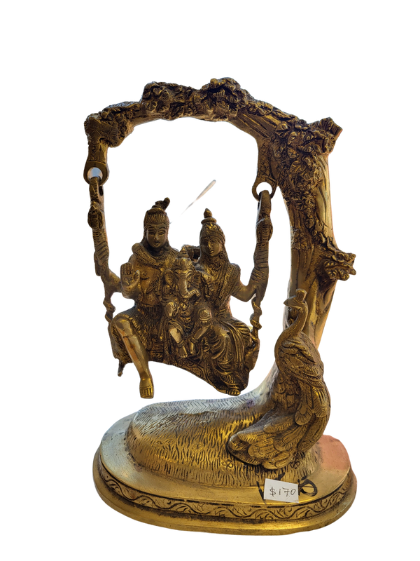 Shiva, Parvati and Ganesha Statue